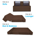 Adorn India Easy Two Seater Sofa Cum Bed Wave '4 x 6' (Brown)