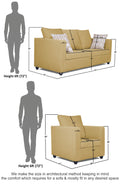 Zink Straight Line 3-1-1 5 Seater Sofa Set (Beige)