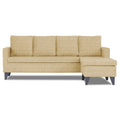 Adorn India Jonas Decent L Shape 5 Seater Sofa Set RHS (Beige) (3 Year Warranty)