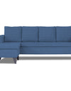 Adorn India Jonas Decent L Shape 5 Seater Sofa Set (Left Hand Side) (Blue)