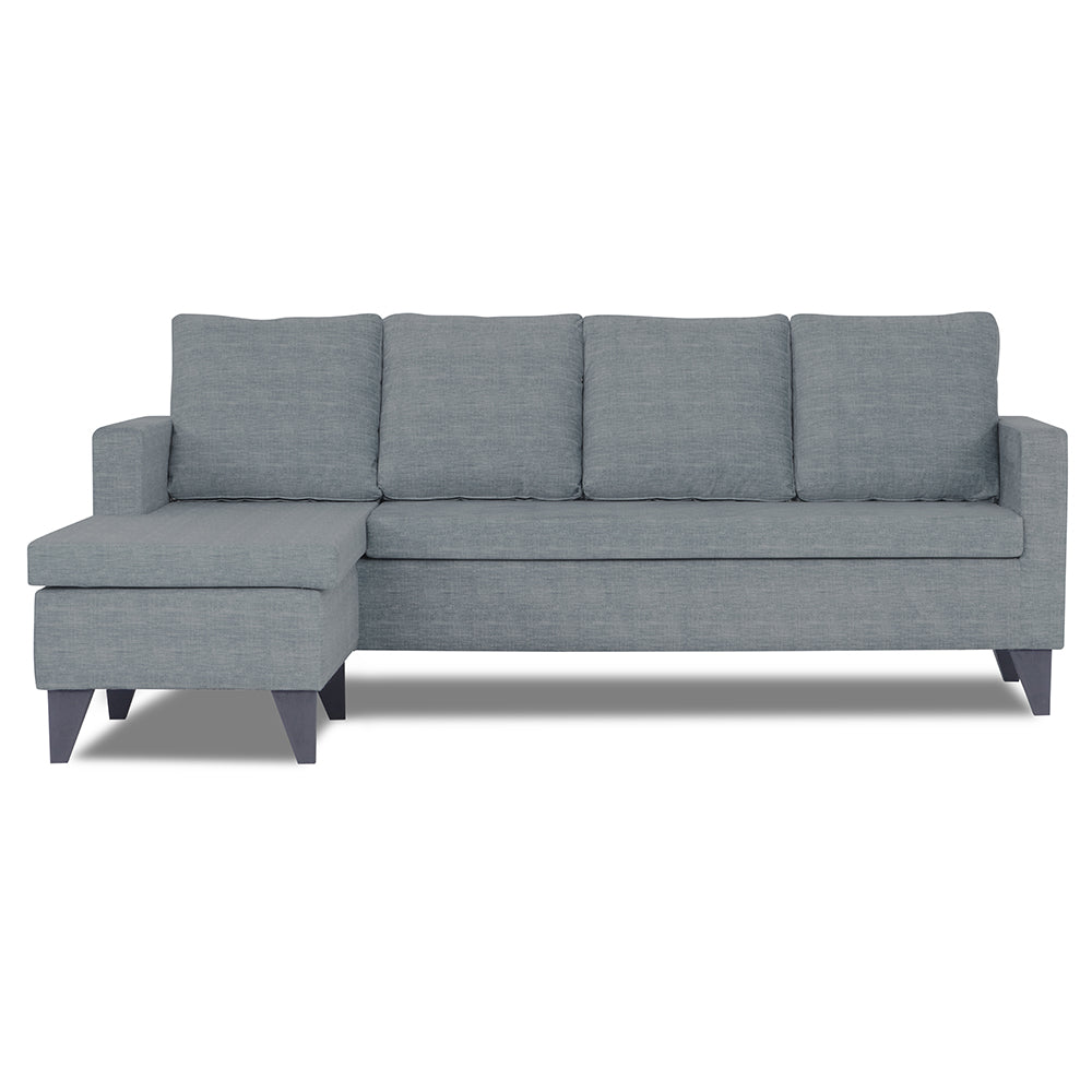 Adorn India Jonas Decent L Shape 5 Seater Sofa Set (Left Hand Side) (Grey)