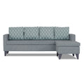 Adorn India Dorothy Blossom L Shape 5 Seater Sofa Set (Right Hand Side) (Grey) (3 Year Warranty)