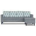 Adorn India Bruce Leaf L Shape 5 Seater Sofa Set RHS (Grey) (3 Year Warranty)