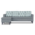 Adorn India Bruce Leaf L Shape 5 Seater Sofa Set LHS (Grey) (3 Year Warranty)