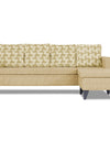 Adorn India Calloway Bricks L Shape 5 Seater Sofa Set (Right Hand Side) (Beige)