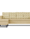 Adorn India Calloway Bricks L Shape 5 Seater Sofa Set (Left Hand Side) (Beige)