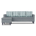 Adorn India Calloway Bricks L Shape 5 Seater Sofa Set (Left Hand Side) (Grey)