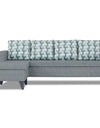 Adorn India Calloway Bricks L Shape 5 Seater Sofa Set (Left Hand Side) (Grey)