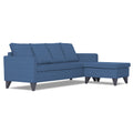 Adorn India Jonas Decent L Shape 5 Seater Sofa Set RHS (Blue) (3 Year Warranty)