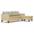 Adorn India Dorothy Blossom L Shape 5 Seater Sofa Set (Right Hand Side) (Beige) (3 Year Warranty)
