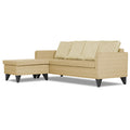 Adorn India Abington Stripes L Shape 5 Seater Sofa Set LHS (Beige) (3 Year Warranty)