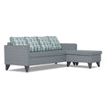 Adorn India Calloway Bricks L Shape 5 Seater Sofa Set (Right Hand Side) (Grey)
