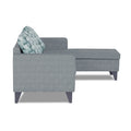 Adorn India Calloway Bricks L Shape 5 Seater Sofa Set (Right Hand Side) (Grey)