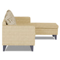 Adorn India Bruce Leaf L Shape 5 Seater Sofa Set RHS (Beige) (3 Year Warranty)