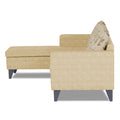Adorn India Bruce Leaf L Shape 5 Seater Sofa Set LHS (Beige) (3 Year Warranty)