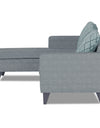 Adorn India Dorothy Blossom L Shape 5 Seater Sofa Set (Left Hand Side) (Grey)