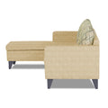 Adorn India Dorothy Blossom L Shape 5 Seater Sofa Set (Left Hand Side) (Beige) (3 Year Warranty)