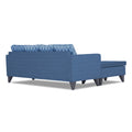 Adorn India Dorothy Blossom L Shape 5 Seater Sofa Set (Left Hand Side) (Blue) (3 Year Warranty)