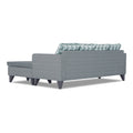 Adorn India Calloway Bricks L Shape 5 Seater Sofa Set (Right Hand Side) (Grey)