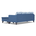 Adorn India Bruce Leaf L Shape 5 Seater Sofa Set RHS (Blue) (3 Year Warranty)