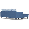 Adorn India Bruce Leaf L Shape 5 Seater Sofa Set LHS (Blue) (3 Year Warranty)
