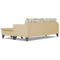 Adorn India Bruce Leaf L Shape 5 Seater Sofa Set RHS (Beige) (3 Year Warranty)
