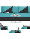 Adorn India Easy Desmond 3 Seater Sofa Cum Bed 6 x 6 (Rust & Black)