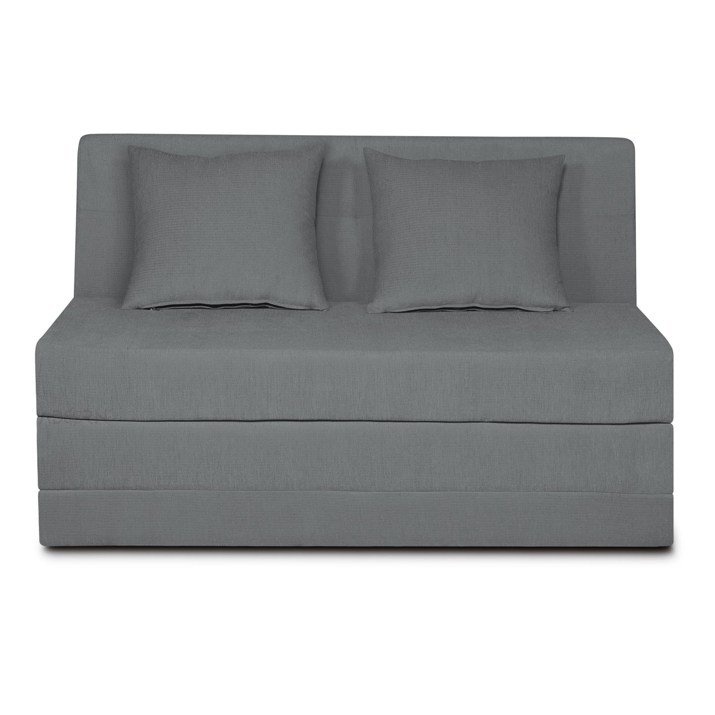 Adorn India Easy Highback Two Seater Sofa Cum Bed Decent 4' x 6' (Grey)