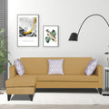 Adorn India Aladra L Shape Decent 5 Seater Sofa Set LHS (Beige) (3 Year Warranty)