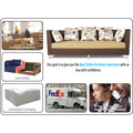 Adorn India Exclusive Two Tone Alica Three Seater Sofa (Brown & Beige), Wood, Foam