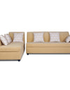 Adorn India Rio Highback L Shape 6 Seater corner Sofa Set (Left Side Handle) (Beige)