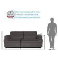 Adorn India Aleena 3 Seater Sofa(Grey)