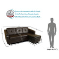 Adorn India Orchid Modular Sofa Set Leatherette (Black)