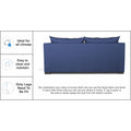 3 Seater Sofa Cum Bed Straight line (Blue), Wood, Foam