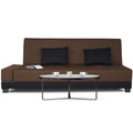 3 Seater Sofa Cum Bed Exclusive Two Tone Blake (Brown & Black), Wood, Foam