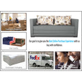 3 Seater Sofa Cum Bed Straight line (Light Grey), Wood, Foam
