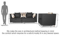Adorn India Alica 3-1-1 5 Seater Sofa Set(Dark Grey)