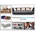 Adorn India Exclusive Two Tone Alica Three Seater Sofa (Light Grey & Black), Wood, Foam