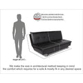 Adorn India Aspen Leatherette 3 Seater Sofa Cum Bed (Black) (3 Year Warranty)