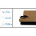 Adorn India Alyssum 3 Seater Sofa cumbed(Camel & Black, Wood)