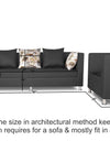Adorn India Alica 3-1-1 5 Seater Sofa Set(Dark Grey)