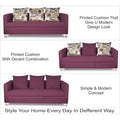 Adorn India Alita 3 Seater Compact Sofa (Light Purple, wood)