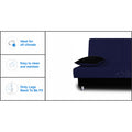 Alyssum 3 Seater Sofa Cumbed (Navy Blue & Black)