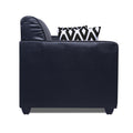 Rio Highback Leatherette 3 Seater Sofa (Black)
