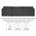 Adorn India Alexander L Shape 7 Seater Sofa Set with Ottoman Puffy RHS (Dark Grey) (3 Year Warranty)