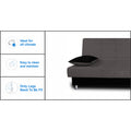 Adorn India Alyssum 3 Seater Sofa Cumbed (Grey & Black)