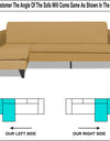 Adorn India Aladra L Shape Decent 5 Seater Sofa Set (Right Hand Side) (Beige)