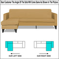 Adorn India Aladra L Shape Decent 5 Seater Sofa Set LHS (Beige) (3 Year Warranty)