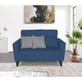 Adorn India Cardello 2 Seater Sofa (Blue) (3 Year Warranty)
