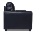 Astor Leatherette 3+1+1 5 Seater Sofa Set (Black)